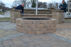 Weathered Hickory Blend Estate Wall II Fire-pit